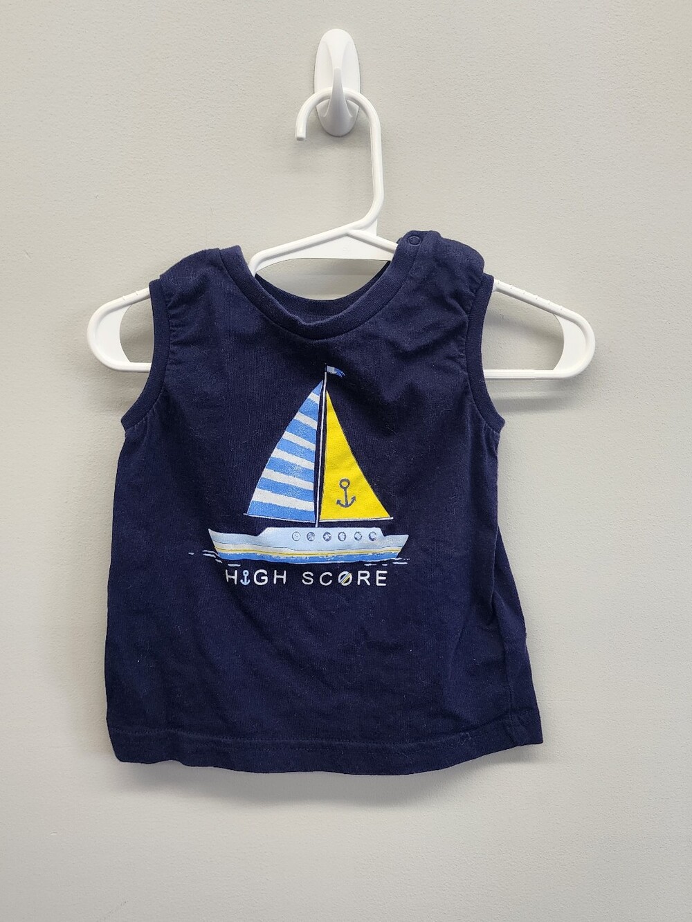 Mayoral Baby Boy Navy Sailboat Graphic Tank Top 12M 80cm Nautical